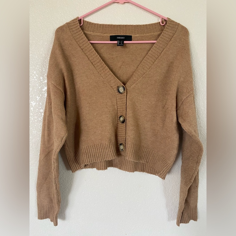 Forever 21 Cropped Cardigan Sweater